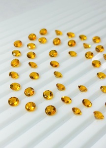 พลอยซิทรินทรงกลมเจียระไนขนาด 4 มม. สีเหลืองสำหรับทำเครื่องประดับและขายส่ง - Product Image 3