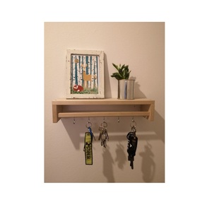 Elegant Wooden <b>Wall</b> Hanging Storage Board with Secure <b>Key</b> <b>Hooks</b> <b>for</b> Villas Flats Offices Cafes and Small Businesses - Product Image 1