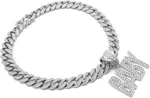 Collar con Colgante Personalizado con Nombre para Hombre, Plata Tai, Moissanita, Letra con Incrustaciones, Joyería Hip Hop - Product Image 2