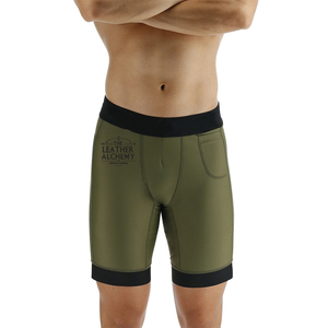 High Quality Pakistan-Made Cotton Mesh <b>Compression</b> <b>Shorts</b> for <b>Men</b> Fashionable Solid Custom Logo Elastic Waist for Casual Gym Use - Product Image 1