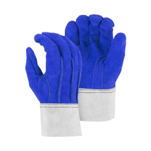 Gants de travail de sécurité en cuir de vachette pleine fleur de qualité supérieure, certifiés CE, 11 oz, antidérapants, robustes, pour le soudage, avec manchette de sécurité industrielle - Product Image 6