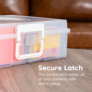 2-Pack Picture <b>Storage</b> <b>Box</b> with Handle 16 Inner Cases <b>Paper</b> & Media Organizers - Product Image 4