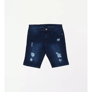 Pantalones cortos de mezclilla clásicos para hombre, corte ajustado, ropa informal de verano, tela suave y cómoda - Product Image 1