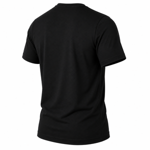 T-shirt personnalisé pour homme, col rond classique, manches courtes, couleur unie, ton foncé, décontracté, vierge - Product Image 4