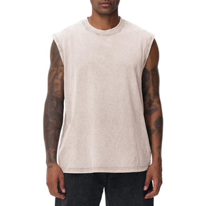 Débardeurs sans manches pour hommes, style vintage, coupe musclée, coupe carrée, streetwear, personnalisables avec logo, débardeurs vierges pour hommes - Product Image 1