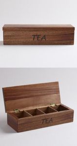 Handmade Wooden <b>Tea</b> <b>Box</b> with Multiple Compartments, Natural <b>Wood</b> <b>Tea</b> Storage Organizer <b>Box</b> <b>for</b> <b>Tea</b> Bags, Kitchen Countertop - Product Image 3