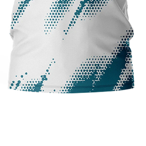 Camiseta de Fútbol con Cuello en V para Hombre, Impresión Sublimada, Absorbe la Humedad, Corte Atlético, Manga Corta, para Todas las Temporadas, Diseño Degradado Blanco y Verde Azulado - Product Image 5