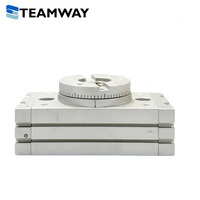 Actionneur rotatif série TEAMWAY RTB RTB-50-SD2-A2, type crémaillère, table pivotante pneumatique, engrenage à piston, rotation réglable à 180°