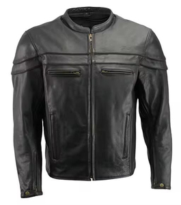 Fashionable Top Quality Wholesale Most Popular Custom Men's Motorbike Leather Jackets Men Motorbike Jackets - Product Image 5