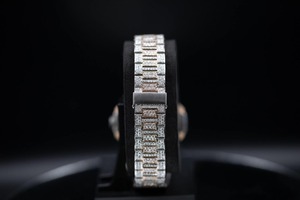 Reloj de Cuarzo de Lujo Estilo Hip Hop Antiguo, Reloj de Moda para Negocios con Esfera de Cristal, Colección de Relojes Moissanite con Corte Brillante Vvs1 Cuadrado para Hombre - Product Image 3