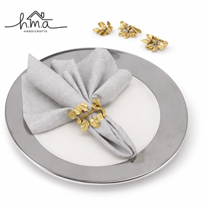 Ensemble d'anneaux de serviette en laiton faits à la main, élégants supports de table décoratifs pour mariage et décoration intérieure - Product Image 6