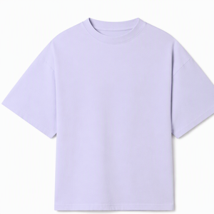 เสื้อยืดคอกลมแขนสั้นสีเขียวสำหรับผู้ชาย ทรงปกติ ผ้าเจอร์ซีย์คอตตอน ย้อมสีพื้น ผ้าถัก - Product Image 2