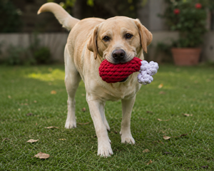 Braided Cotton Rope Dog Drumstick Chew Toy Interactive Pet Toy OEM ODM Divine International - Product Image 1