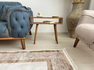 Table d'appoint en bois massif de qualité supérieure, faite à la main, avec étagère de rangement, pour salon, chambre à coucher, petite table, meubles - Product Image 4