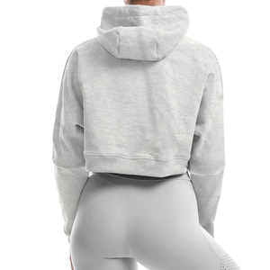 Sudadera Corta Rosa para Mujer, Color Sólido, Manga Larga, Transpirable, Tejida, con Logotipo Frontal, para Otoño - Product Image 6