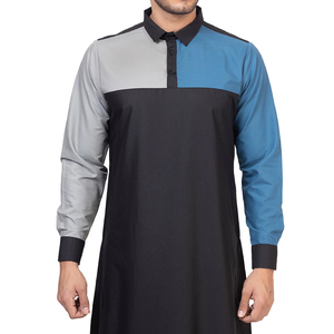 New Design <b>Men's</b> Autumn Thermal Plus Size Breathable Islamic Modest Eid Party Solid High Street Abaya Long Sleeve High-quality - Product Image 1