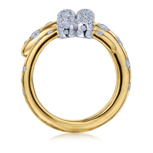 Luxury Yellow Gold Diamond Cluster <b>Ring</b> Round Brilliant Cut Unisex Engagement Style - Product Image 2