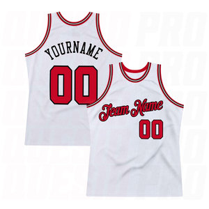 Camiseta de Baloncesto Retro Personalizada Blanca, Roja y Negra, Uniforme de Equipo sin Mangas de Primera Calidad, Estilo Vintage, Logotipo, Nombre y Número Personalizados - Product Image 1