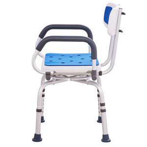Sedia da Doccia Girevole a 360 Gradi Resistente, Sedile Regolabile con Braccioli Girevoli Antiscivolo per Vasche e Docce - Product Image 3