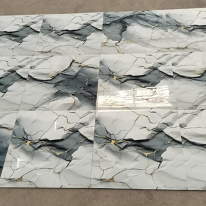 Baldosas de porcelana para suelo Teranga Cloud Gold de 60x60 cm, diseño contemporáneo brillante para baño, 600 mm x 600 mm - Product Image 3