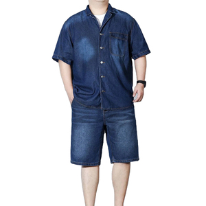 Premium Sale Men's Denim Shirts With Shorts Sets Superior Quality Wholesale Rates Matching Shirts & Short <b>Pants</b> Set Men - Product Image 1