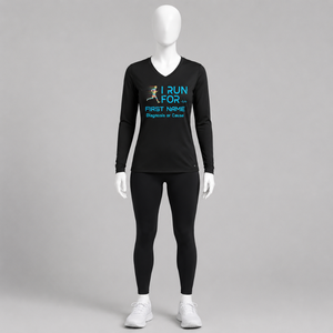 Camiseta Deportiva de Poliéster para Mujer | Ropa Deportiva de Secado Rápido con Cuello en V y Manga Larga para Ejercicio, Gimnasio, Yoga y Actividades al Aire Libre - Product Image 1