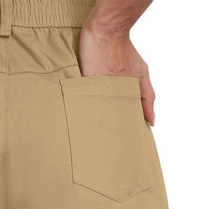 Pantalones Cortos Cargo Holgados de Algodón 100% Personalizados para Hombre con 6 Bolsillos, Pantalones Cortos de Trabajo de Lona Negros y Caqui para Hombre - Product Image 3