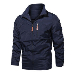 Chaqueta Cortavientos de Nylon 100% con Cremallera Frontal y Capucha para Hombre, Tallas Grandes, Ideal para Primavera - Product Image 4