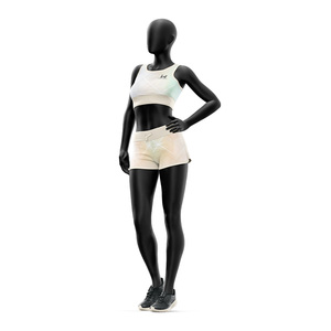 Conjunto Deportivo de 2 Piezas para Mujer, Sujetador Deportivo y Pantalones Cortos, Sublimado Personalizado, Ecológico, para Yoga y Entrenamiento, Fabricante OEM ODM, Venta al Por Mayor - Product Image 2