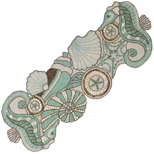 Exquisitos y Extravagantes Caminos de Mesa con Cuentas, Diseño de Hojas Multicolores, Decoración de Mesa Bordada a Mano, Camino de Mesa Bordado con Cuentas - Product Image 2