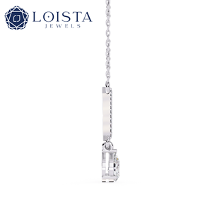 Solitaire CVD Pear Shape Lab Grown Diamond <b>Pendant</b> 14K/18K Pure <b>Solid</b> White <b>Gold</b> Necklace for Women Trendy - Product Image 3