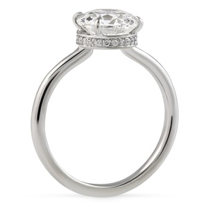 Bague de fiançailles solitaire en diamant de laboratoire rond de 1,73 carat, coupe ronde, 4 griffes, certifiée IGI. - Product Image 3