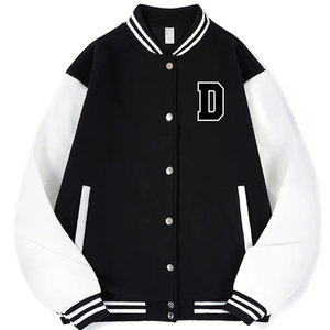 Wholesale Fashion Custom Embroidery Collarless Front Leatherman Varisty Baseball <b>Letter</b> <b>Man</b> Varsity <b>Jackets</b> High Quality - Product Image 1