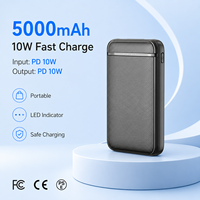 Batterie externe portable 5000 mAh pour téléphone, idéale pour les voyages et le quotidien, avec logo personnalisé, vente en gros, fabricant certifié CE RoHS FCC 5000 mAh