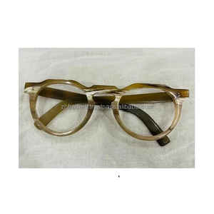 Monture de lunettes en corne de buffle à la main monture de lunettes optiques en corne monture carrée ronde lunettes en corne - Product Image 1
