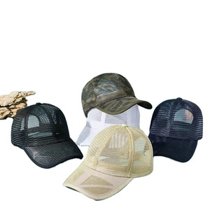 Gorra de camionero de malla de espuma con estampado bordado de hip-hop deportivo de 5 paneles con logotipo personalizado para hombre y mujer - Product Image 6