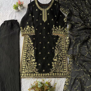 Collection mariage et fête, costume en soie brodé JMY pour femmes - Product Image 1