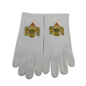 Guantes Masónicos de Algodón Transpirables con Estampado por Transferencia Térmica hasta la Muñeca para Grandes Maestros - Product Image 3