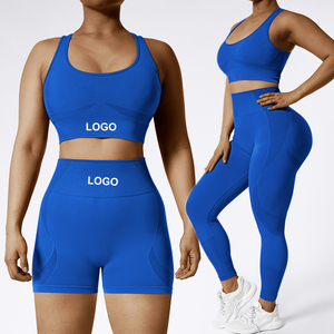 Conjunto Deportivo de 2 Piezas para Mujer, Pantalones de Cintura Alta con Efecto Levanta Glúteos, Top Elástico, Shorts con Efecto Scrunch, para Entrenamiento - Product Image 2