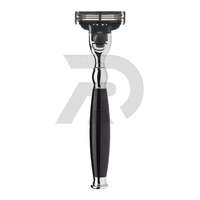 RASOIR PRESTIGE en acier inoxydable à triple lame, finition polie/satinée, taille personnalisable pour homme (visage/corps/bikini)