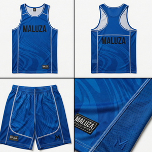 Conjunto Deportivo MALUZA Pro Fit, Camiseta y Pantalones Cortos de Baloncesto, Transpirable, Estampado, Tallas Grandes, Absorbe la Humedad, Logotipo Personalizado - Product Image 6