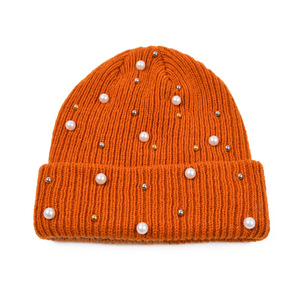 Bonnet personnalisé à revers, faible MOQ, logo sérigraphié, bonnet d'hiver tricoté, en acrylique uni, chaud, vente en gros - Product Image 4