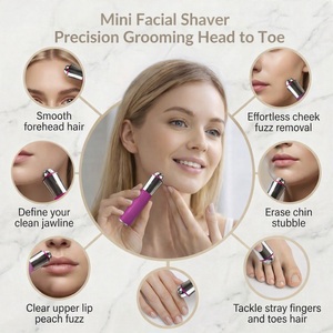 Épilateur facial électrique pliable indolore pour femmes, rasoir tondeuse à piles pour usage domestique - Product Image 6