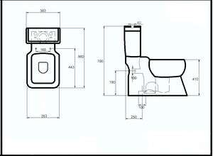 WC Sanitaires Argentin à Vendre, WC Moderne en Céramique à Deux Pièces de 250 mm, Double Chasse d'Eau, pour Hôtels, Toilettes, Prix Bas - Product Image 3