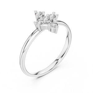 Anillo de oro macizo de 14k para mujer con diamante de corte redondo, simple, clásico y minimalista, para regalo, compromiso, aniversario, boda. - Product Image 3