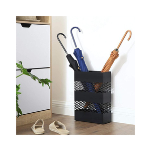 Soporte para Paraguas de Malla Metálica Negra, Diseño Elegante y Moderno, Gran Capacidad, para Hogar, Oficina y Hotel - Product Image 1