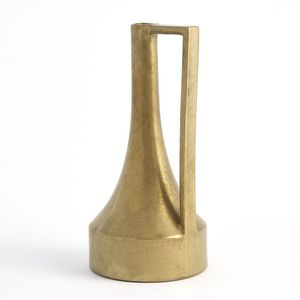 Antique Bronze Pedestal Metal <b>Vase</b> Decorative Statement For Cultivated Surrounding Grandeur - Product Image 4