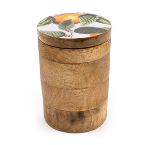 Boîte à sel en bois écologique et durable avec couvercle, vaisselle décorative, rangement pour herbes et épices, qualité export indienne - Product Image 6