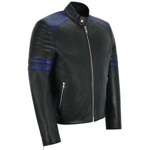 Veste en cuir respirante de haute qualité pour hommes, vêtements d'extérieur décontractés à manches longues, en cuir véritable de qualité supérieure - Product Image 1