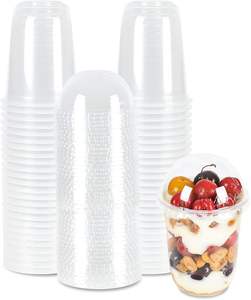 Vasos de Café Desechables en Forma de U de Plástico PET Personalizados de Venta Caliente YAMAT, Transparentes para Servir Bebidas Frías - Product Image 6